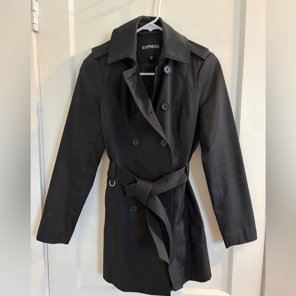 Express Women's Black Trench Coat